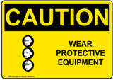 OSHA WEAR PROTECTIVE EQUIPMENT with  Emblem