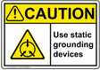 ANSI Use static grounding devices with Electrostatic Sensitive Device  Emblem