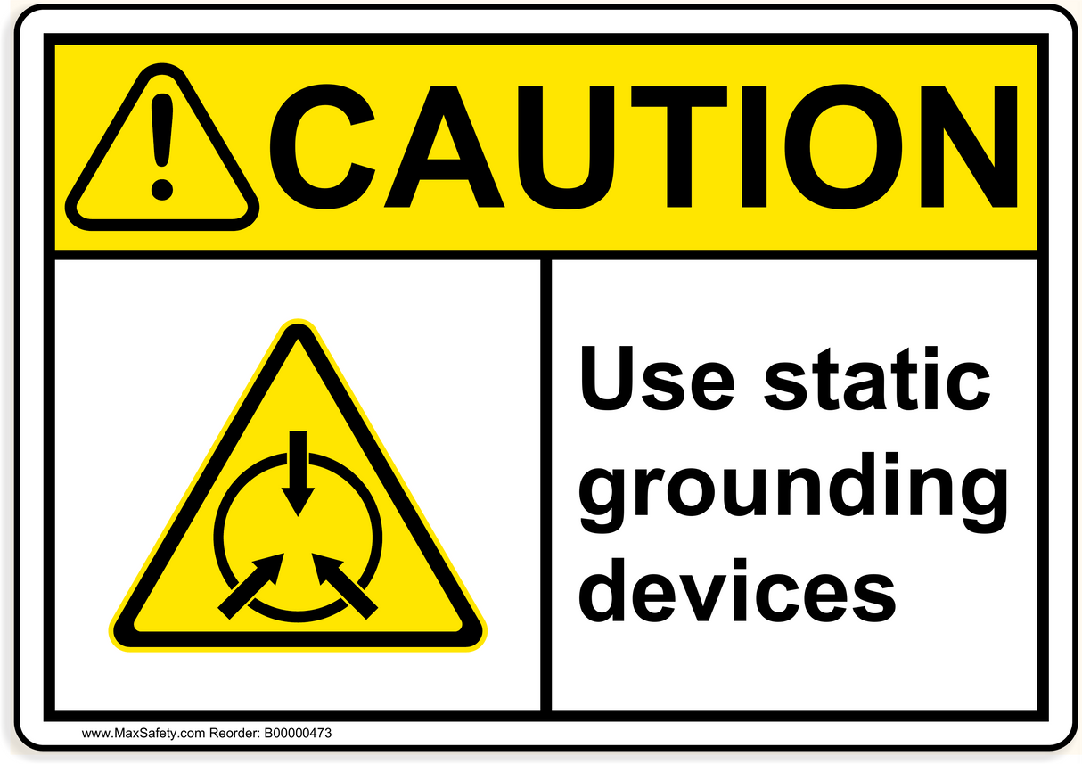ANSI Use static grounding devices with Electrostatic Sensitive Device  Emblem