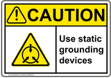 ANSI Use static grounding devices with Electrostatic Sensitive Device  Emblem