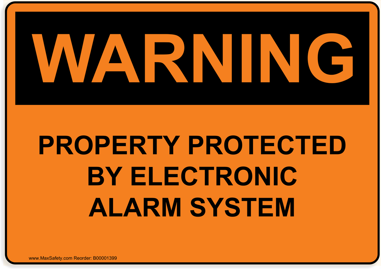 OSHA PROPERTY PROTECTED BY ELECTRONIC ALARM SYSTEM 