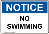 OSHA NO SWIMMING 