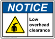 ANSI Low overhead clearance with Over-Head Crush Hazard Emblem