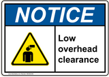 ANSI Low overhead clearance with Over-Head Crush Hazard Emblem