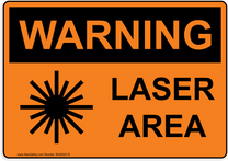OSHA LASER AREA with Laser Hazard Emblem