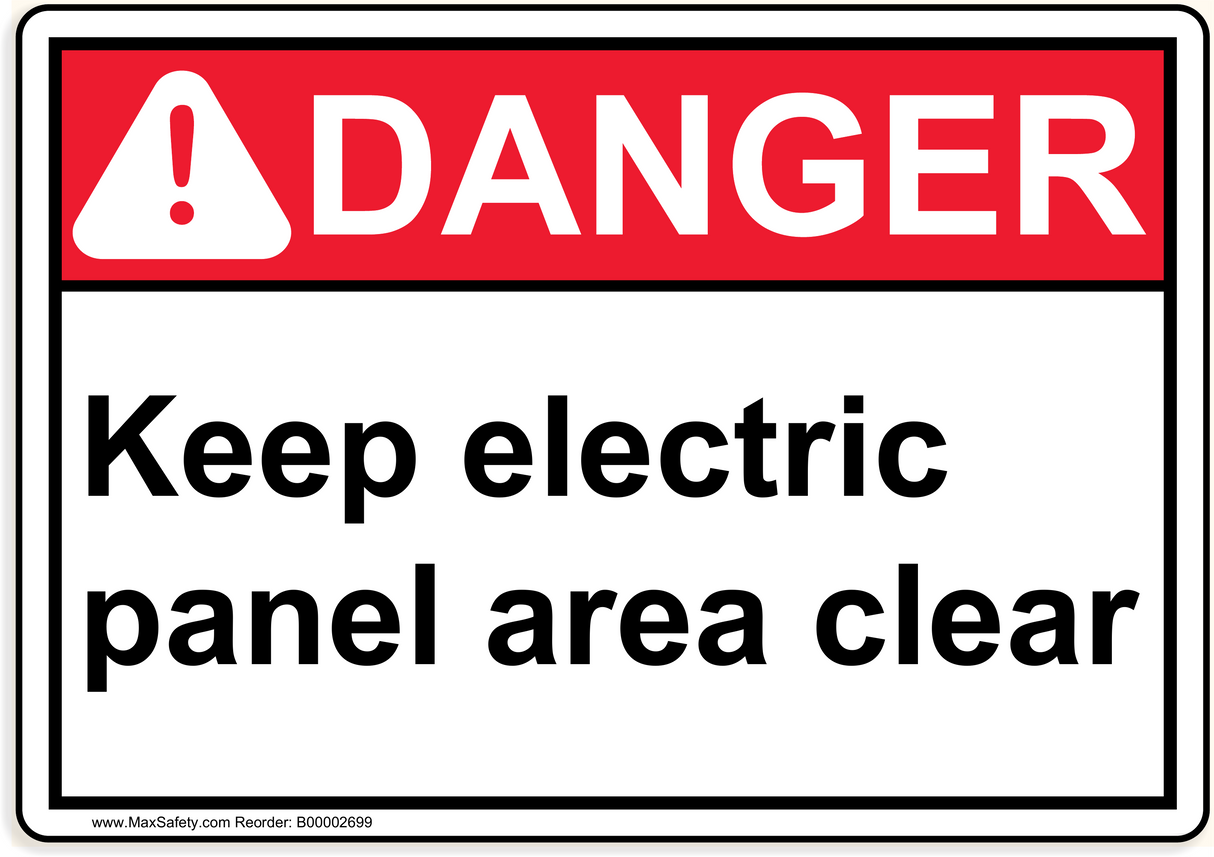 ANSI Keep electric panel area clear 
